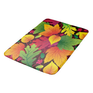 Autumn Leaves Colourful Multi Room Home Rug or Mat