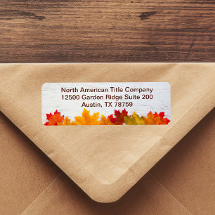 Autumn Leaves Company Thanksgiving Return Address Label