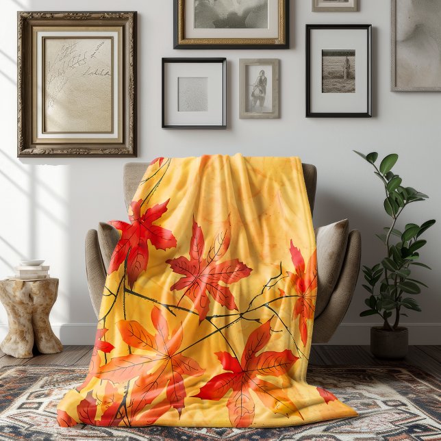 Autumn Leaves – Cosy Fall Fleece Blanket (Creator Uploaded)