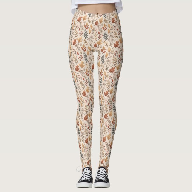 Autumn Leaves cosy Leggings (Front)