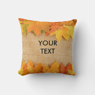Autumn leaves cushion
