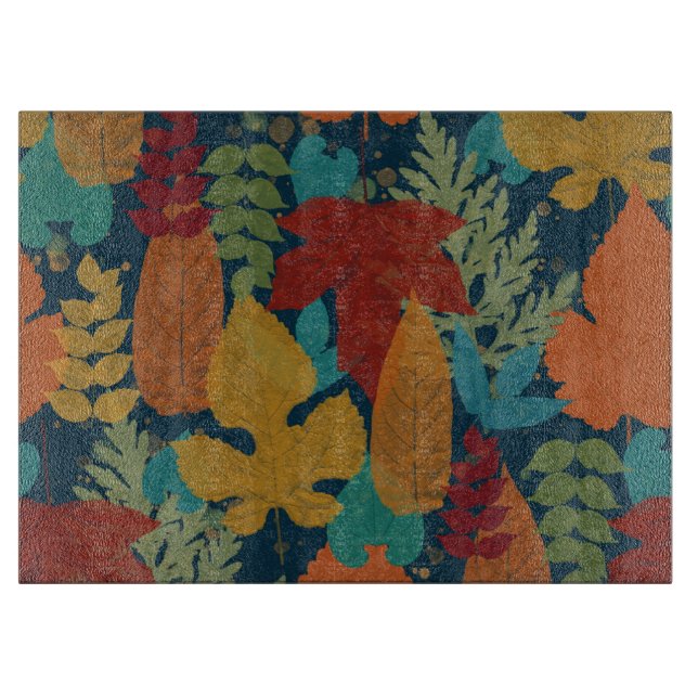 Autumn leaves cutting board (Front)