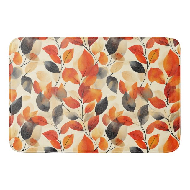 Autumn Leaves Elegance Seamless Pattern Bath Mat (Front)