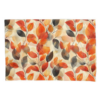 Autumn Leaves Elegance Seamless Pattern Pillowcase