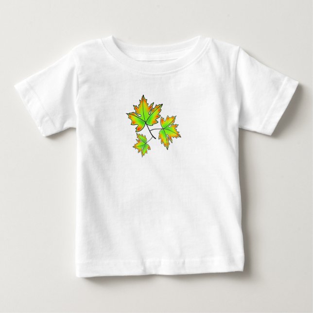 Autumn Leaves elegant fall botanical Baby T-Shirt (Front)