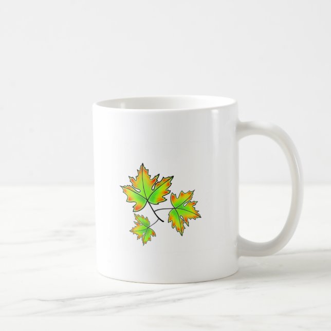 Autumn Leaves elegant fall botanical Coffee Mug (Right)