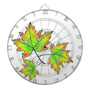 Autumn Leaves elegant fall botanical Dartboard
