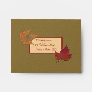 Autumn Leaves Envelope for Reply Cards