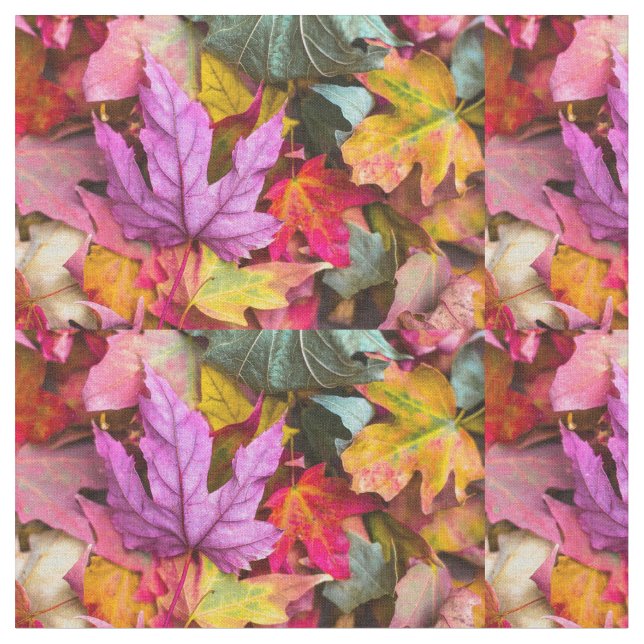 Autumn leaves fabric  (Close Up)