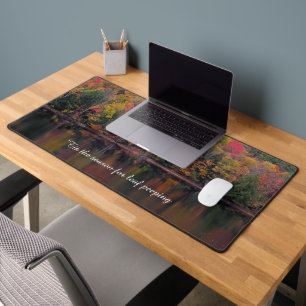 Autumn Leaves Fall Colour Scene Desk Mat