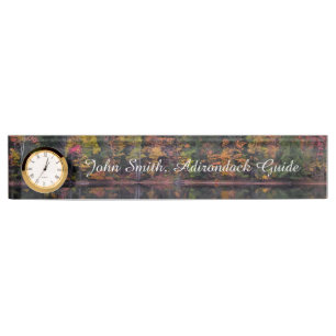 Autumn Leaves Fall Colour Scene Desk Nameplate