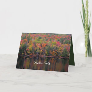 Autumn Leaves Fall Colour Scene Greeting Card