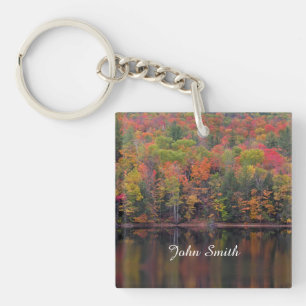Autumn Leaves Fall Colour Scene Keychain