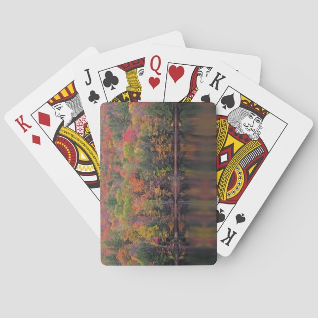 Autumn Leaves Fall Colour Scene Playing Cards (Back)