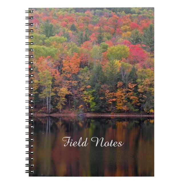 Autumn Leaves Fall Colour Scene Spiral Notebook (Front)