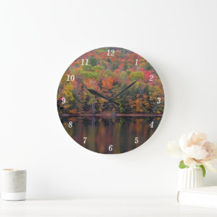 Autumn Leaves Fall Colour Scene Wall Clock