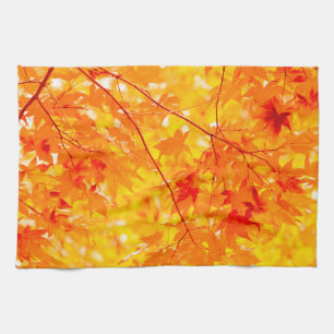 Autumn Leaves Fall Colour Trees Yellow  Tea Towel