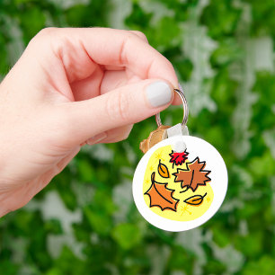 Autumn Leaves Fall Colourful Seasonal Leaf Art  Key Ring