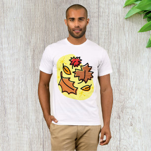 Autumn Leaves Fall Colourful Seasonal Leaf Art T-Shirt