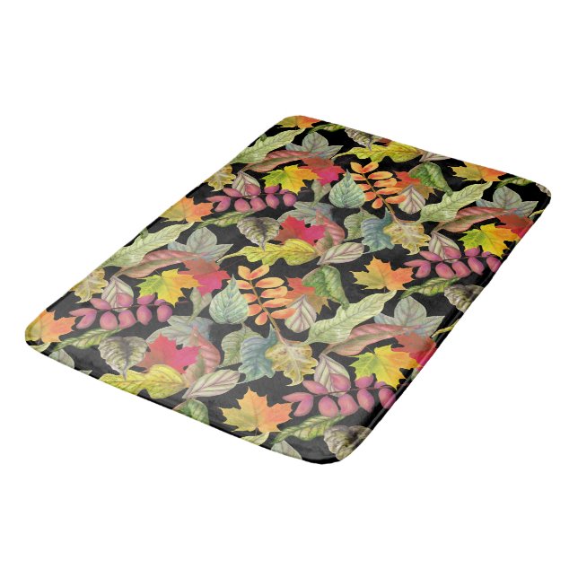 Autumn Leaves | Fall Colours Bath Mat (Angled)