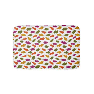 Autumn Leaves Fall Colours Green Yellow Orange Bath Mat