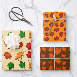 Autumn Leaves Fall Colours  Wrapping Paper Sheet