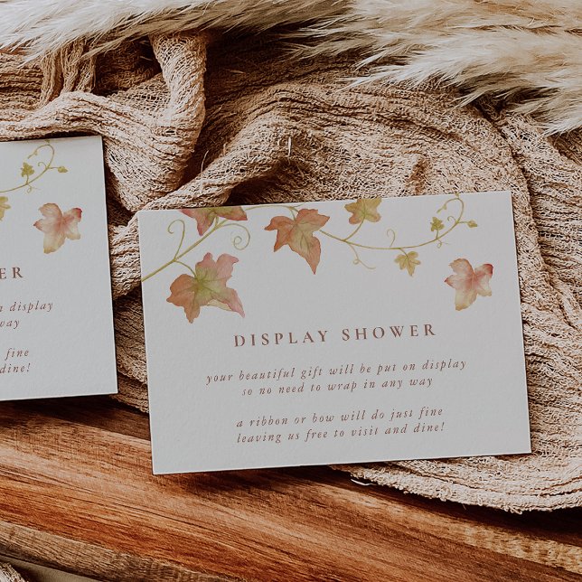 Autumn Leaves Fall Display Shower Enclosure Card (Creator Uploaded)