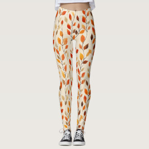 Autumn Leaves Fall Pattern Leggings