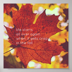 Autumn Leaves - Fall Quote Poster