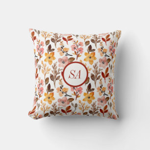 Autumn Leaves Fall Season Floral Cushion