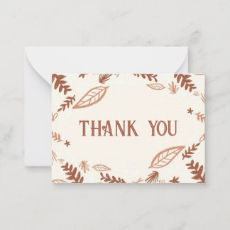 Autumn Leaves Fall Thank You Cards
