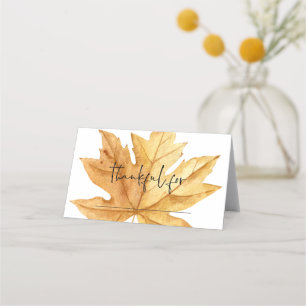 Autumn Leaves Fall Thanksgiving Friendsgiving Place Card