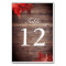 Autumn Leaves Fall Wedding Table Numbers