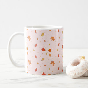 autumn leaves falling coffee mug