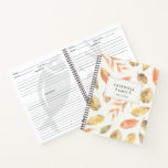 Autumn leaves Family Recipes cooking Notebook<br><div class="desc">Keep track of all of your favourite family recipes with this practical cooking notebook. Modern and elegant with a watercolor autumn leaves pattern. You can easily customise it with your family name and custom text.</div>