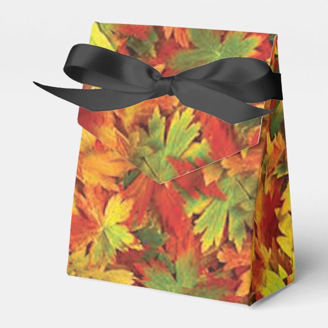 autumn Leaves Favor Box (Front Side)