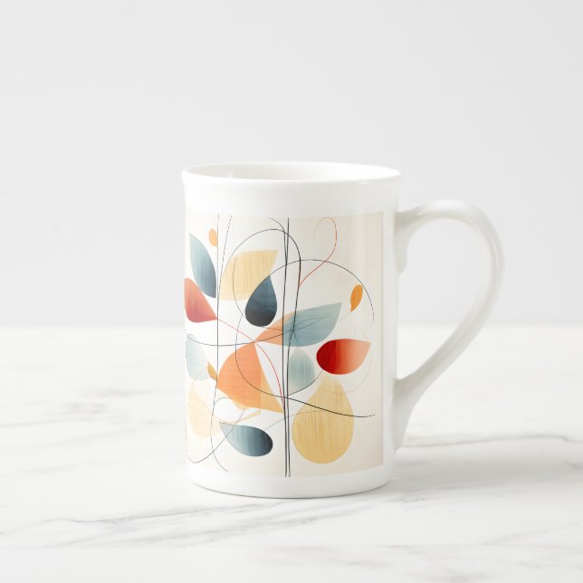 Autumn Leaves Fine China Mug (Right)