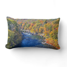 Autumn Leaves Flanking Clear River