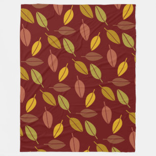 Autumn Leaves Fleece Blanket