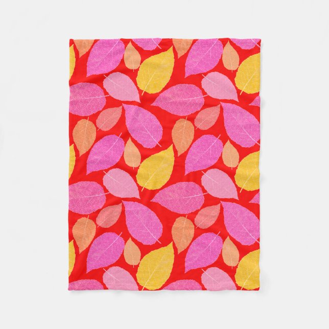 Autumn leaves . fleece blanket (Front)