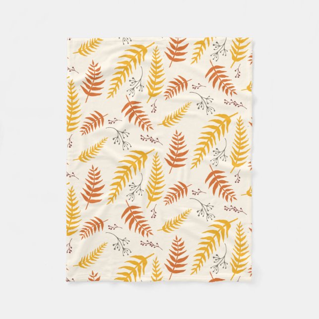 Autumn Leaves Fleece Blanket (Front)