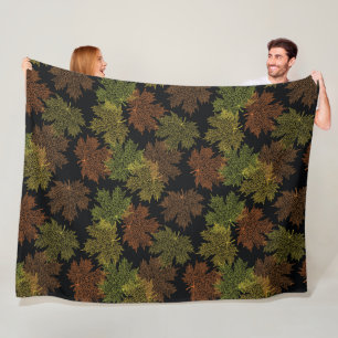 Autumn Leaves Fleece Blanket