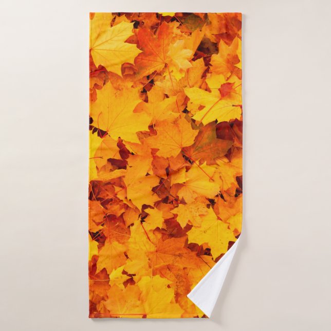 Autumn leaves foliage autumn leaves bath towel (Bath Towel)