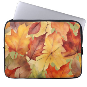 Autumn leaves foliage laptop sleeve