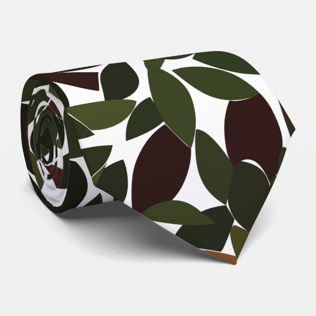Autumn Leaves Forest Nature Tie (Rolled)