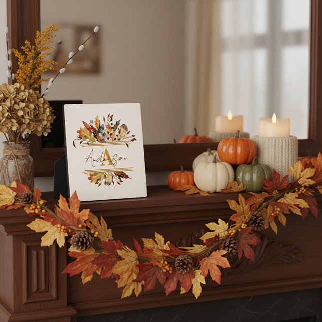 Autumn leaves frame personalised  (Creator Uploaded)