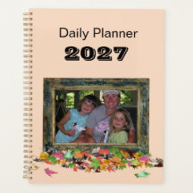 Autumn Leaves Framed Portrait Daily Planner