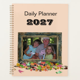 Autumn Leaves Framed Portrait Daily Planner
