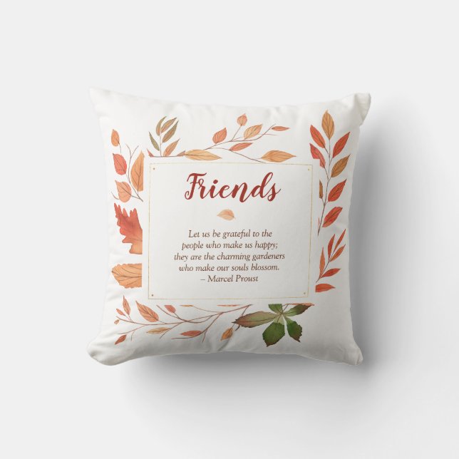 Autumn Leaves Friendship Cushion (Front)