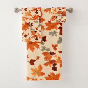 Autumn Leaves - Gentle Fall Elegance Bath Towel Set